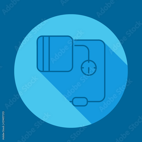 medical mechanical tonometer flat long shadow icon. Element of medicine icon for mobile concept and web apps. Long shadow medical mechanical tonometer icon can used for web