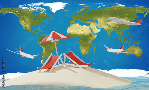 island sand beach chairs wi...