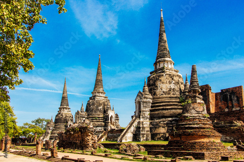 Wat Phra Si Sanphet is a popular tourist attraction in Ayutthaya Thailand.
