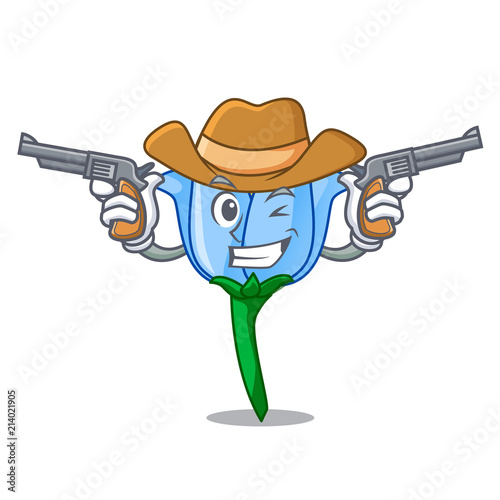 Cowboy bell flower character cartoon