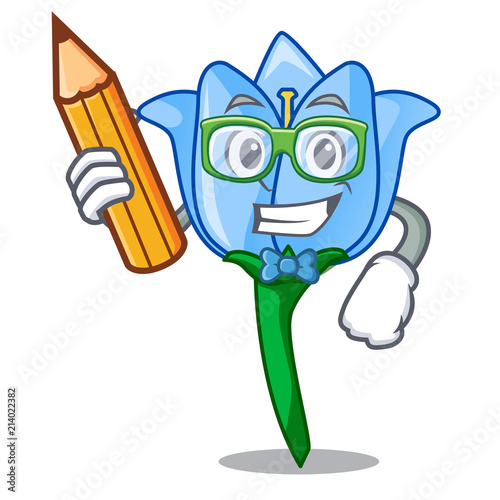 Student bell flower character cartoon