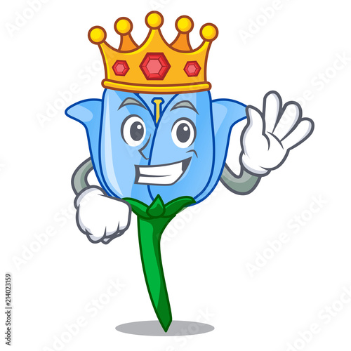King bell flower mascot cartoon