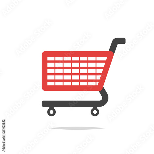 Shopping cart vector isolated