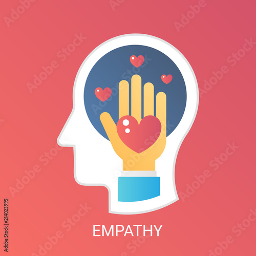 Vector Empathy concept. Modern gradient flat style.