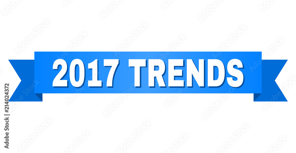 2017 TRENDS text on a ribbon. Designed with white caption and blue tape. Vector banner with 2017 TRENDS tag. 2017 TRENDS text on a ribbon. Designed with white caption and blue tape. Vector banner with 2017 TRENDS tag.