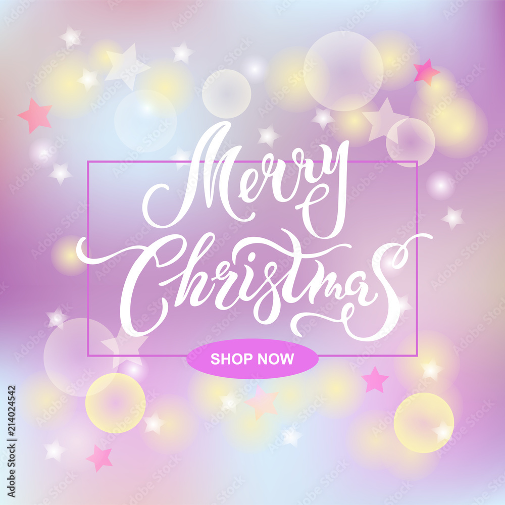 Merry Christmas Sale banner on blured background. Merry Christmas Sale banner on blured background.