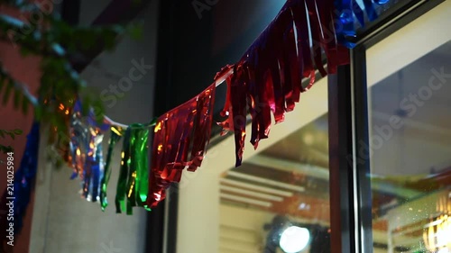 Colorful Holiday Building Decoration photo
