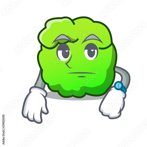 Waiting shrub mascot cartoon style