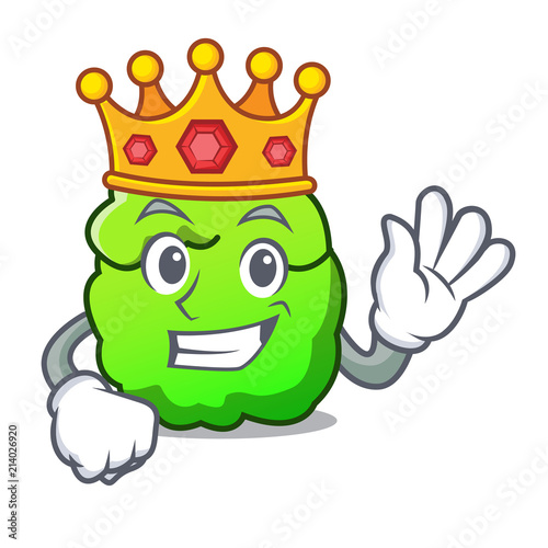 King shrub mascot cartoon style