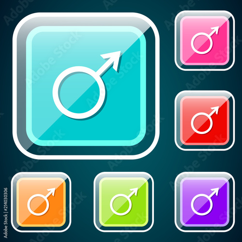 gentlemen sex transparency icon set