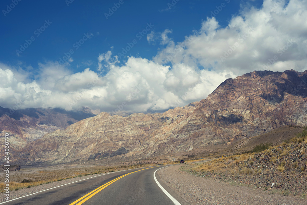 Mountain landscape for summer travel in los andes