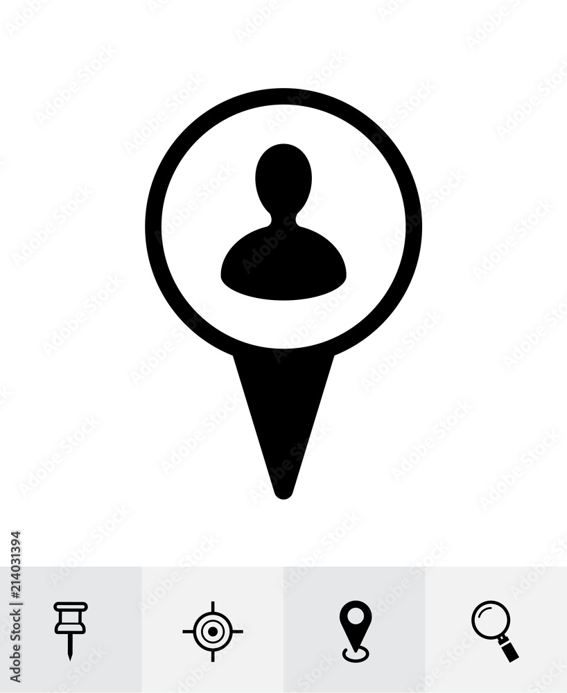 custom made wallpaper toronto digitalMap and location icons with White Background
