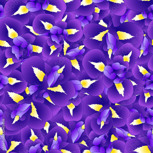 Fototapeta Naklejka Na Ścianę i Meble -  Iris Flower Seamless Background