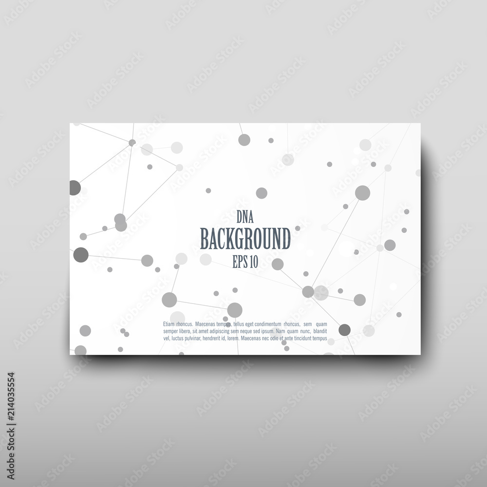 DNA abstract geometric background, layout in A4 set technology brochure flyer design template vector shadow DNA abstract geometric background, layout in A4 set technology brochure flyer design template vector shadow