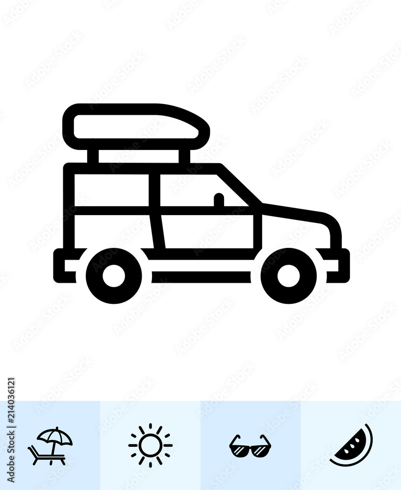 Summer and beach Icons with White Background Summer and beach Icons with White Background
