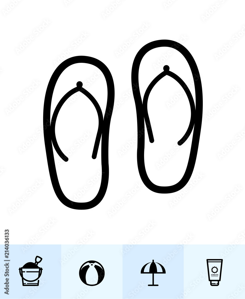 Summer and beach Icons with White Background Summer and beach Icons with White Background