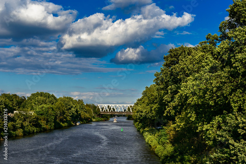 Eisenbahnbrücke über den Teltowkanal in Berlin-Grünau photo