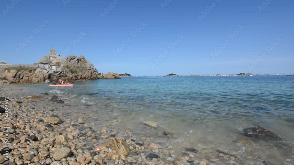 Paysage de mer à Port-Blanc Penvénan en Bretagne . France Paysage de mer à Port-Blanc Penvénan en Bretagne . France
