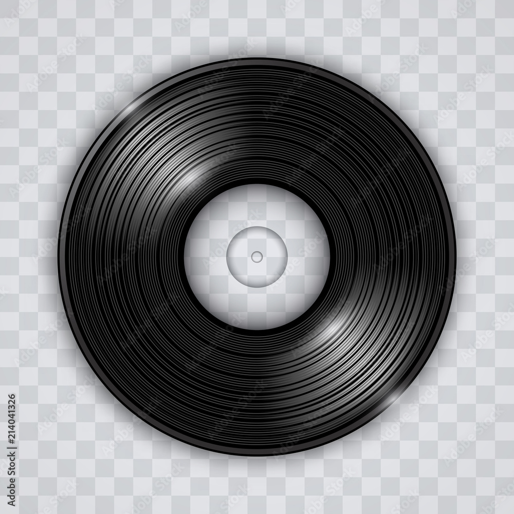 Vinyl record transparent effect vector Stock Vector