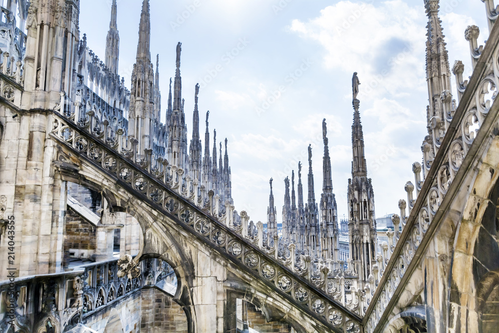 Fragments of the Roof of Duomo di Milano, the Cathedral Church of Milan, Lombardy, Northern Italy Fragments of the Roof of Duomo di Milano, the Cathedral Church of Milan, Lombardy, Northern Italy