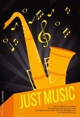 saxophone musical instrument label