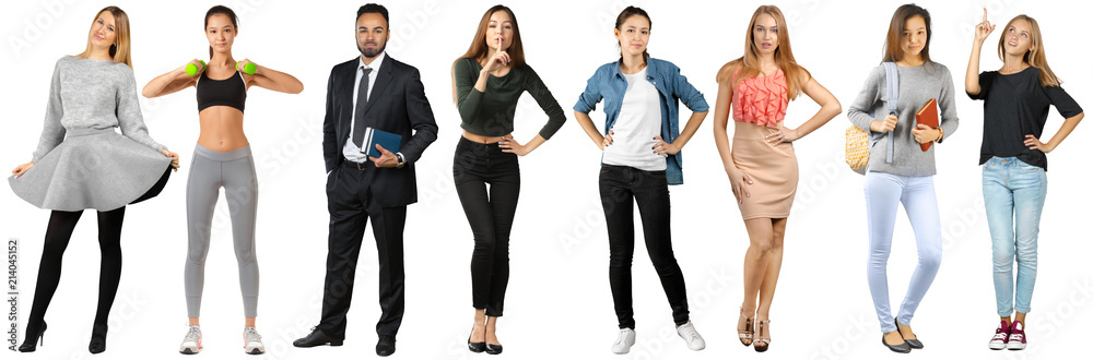 Group of full body people