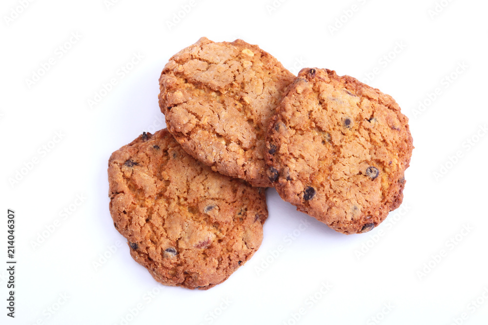 Fresh homemade cake and muffin on Sackcloth woven texture background. Selective focus.