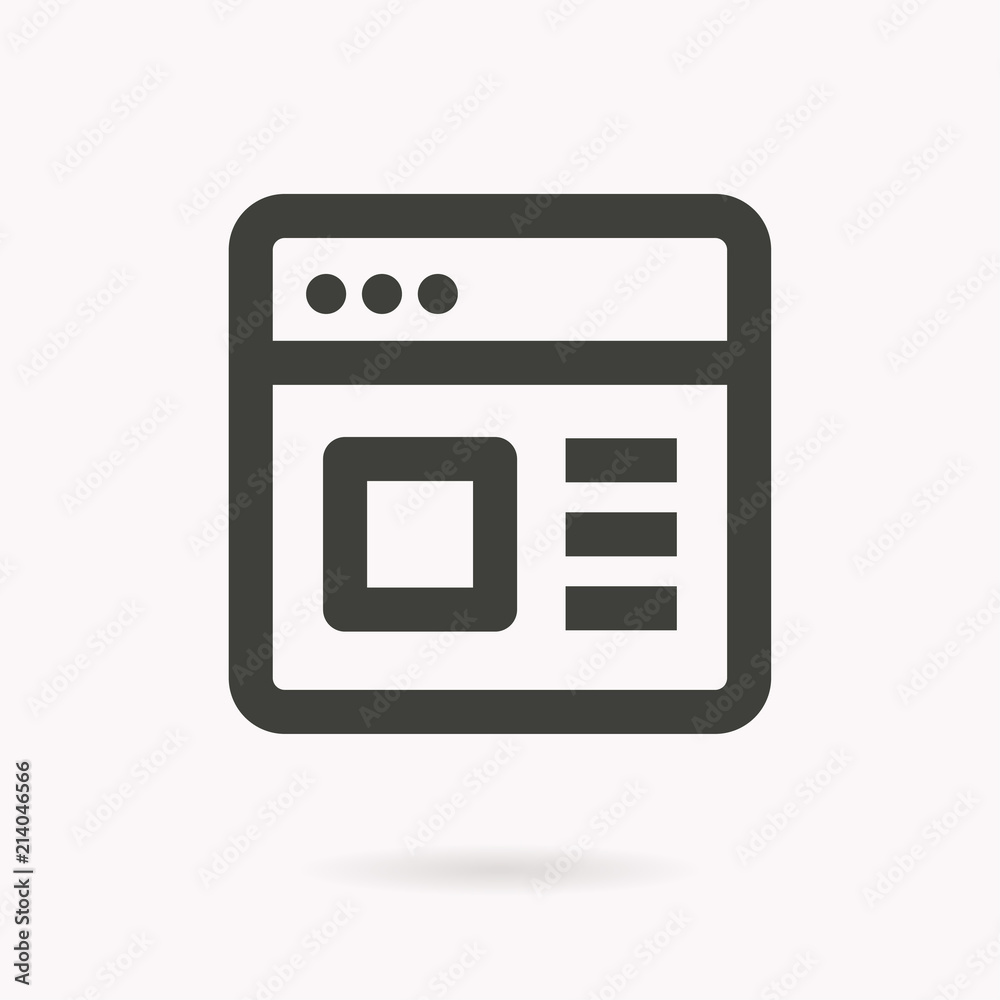 Browser vector icon. Browser vector icon.