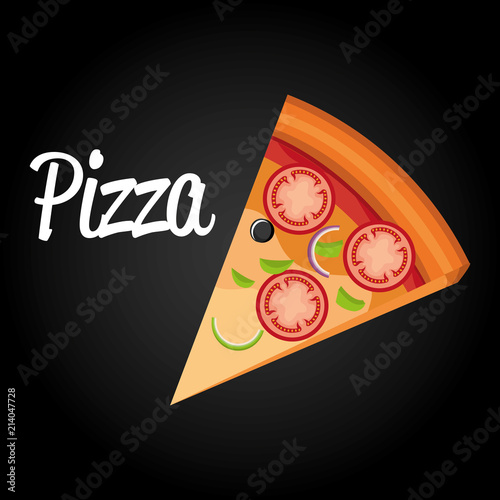 delicious italian pizza portion