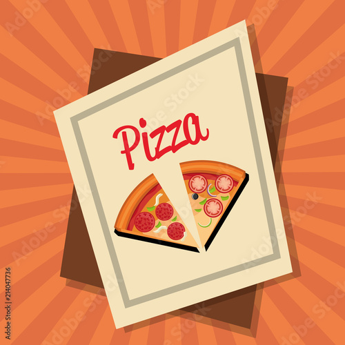 delicious italian pizza portion