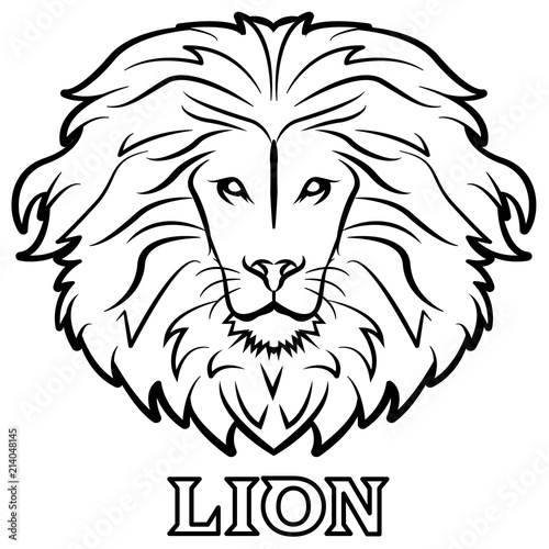 Fototapeta Naklejka Na Ścianę i Meble -  Illustration of a lion head