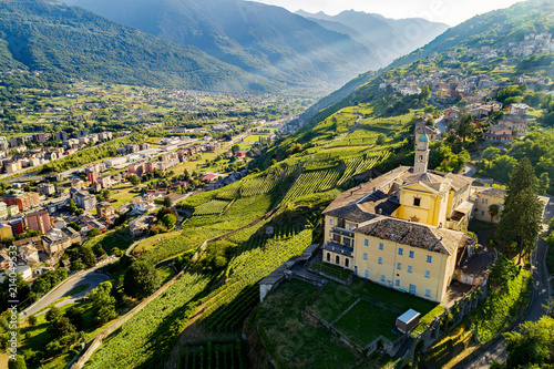 Valtellina (IT) - Sondrio - Frazione S. Anna - Vista aerea del Convento di San Lorenzo