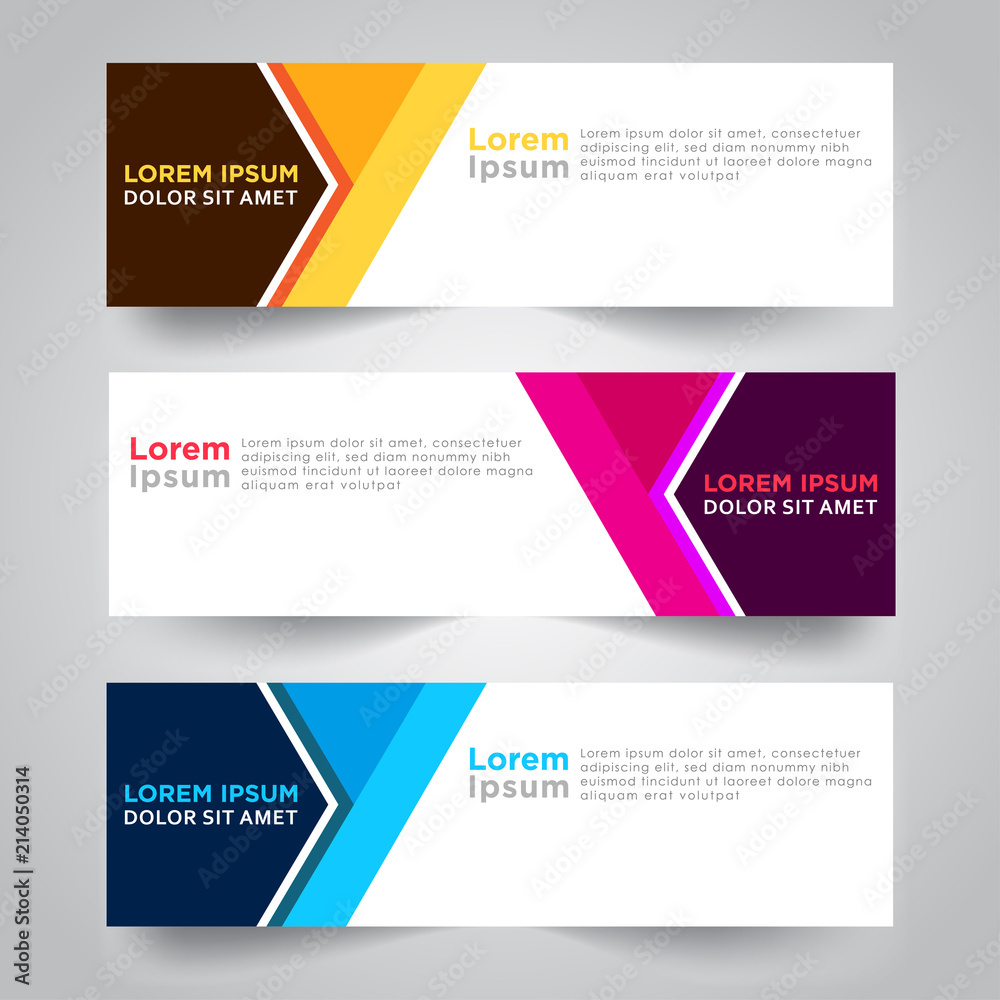 Vector abstract geometric design banner web template.