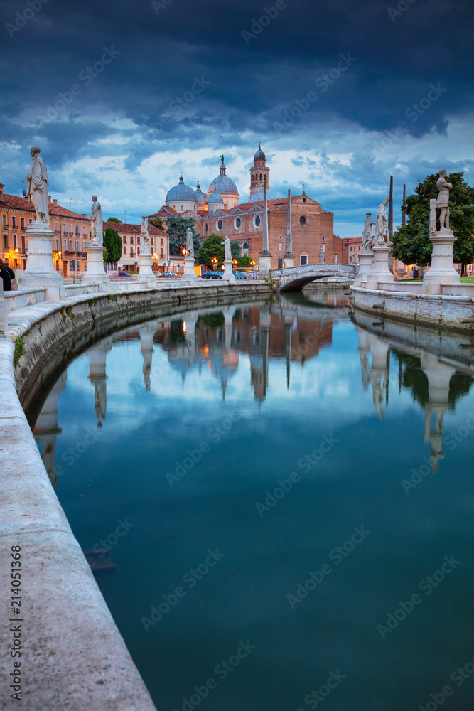 Padua. Cityscape image of Padua, Italy with Prato della Valle square during sunset.
