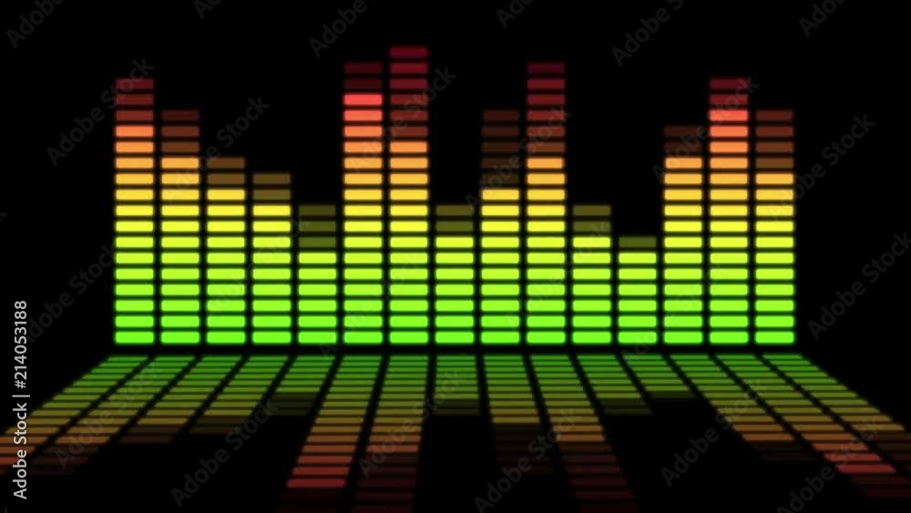 Moving bars of colorful audio equalizer 
