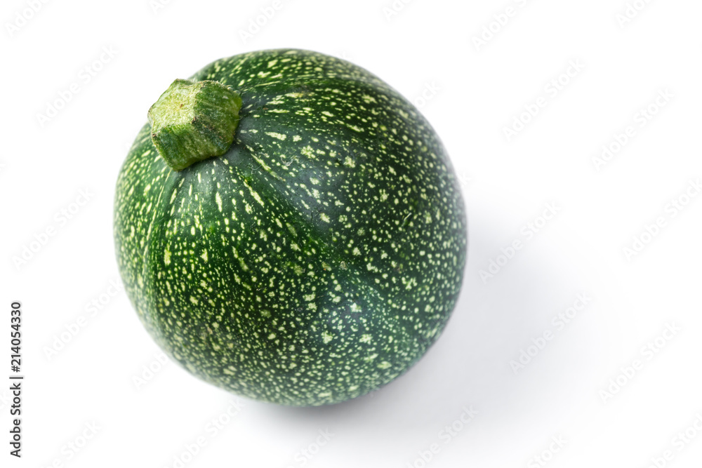 Round zucchini isolated on white Round zucchini isolated on white