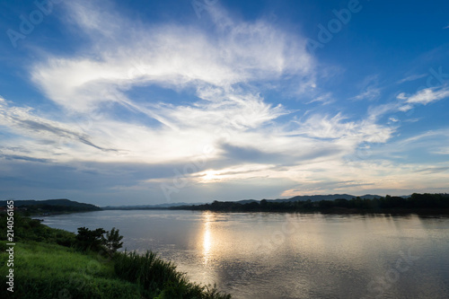 river view at sunset. © verapon