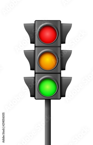 Street traffic light icon lamp. Traffic light direction regulate safety symbol. Transportation control warning