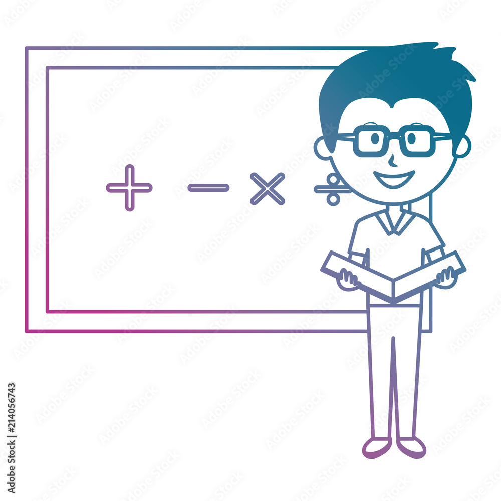 man teacher with chalkboard avatar character man teacher with chalkboard avatar character