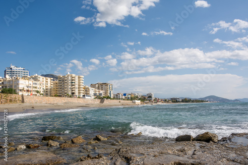 Fototapeta Naklejka Na Ścianę i Meble -  Alanya beach in Alanya turkey