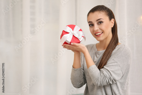 Beautiful young woman with ...