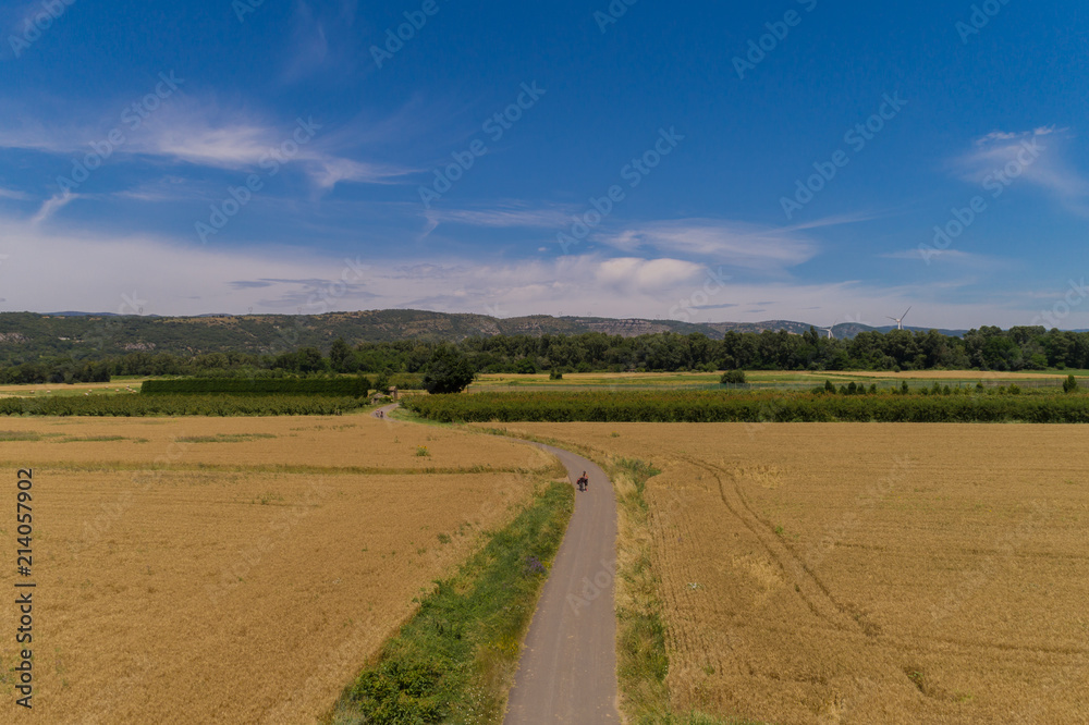 Luftbild Landwirtschaft im Rhonetal