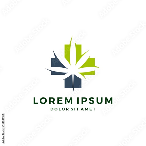 Free Download medical cannabis logo vector hemp leaf icon download - GFXLoad