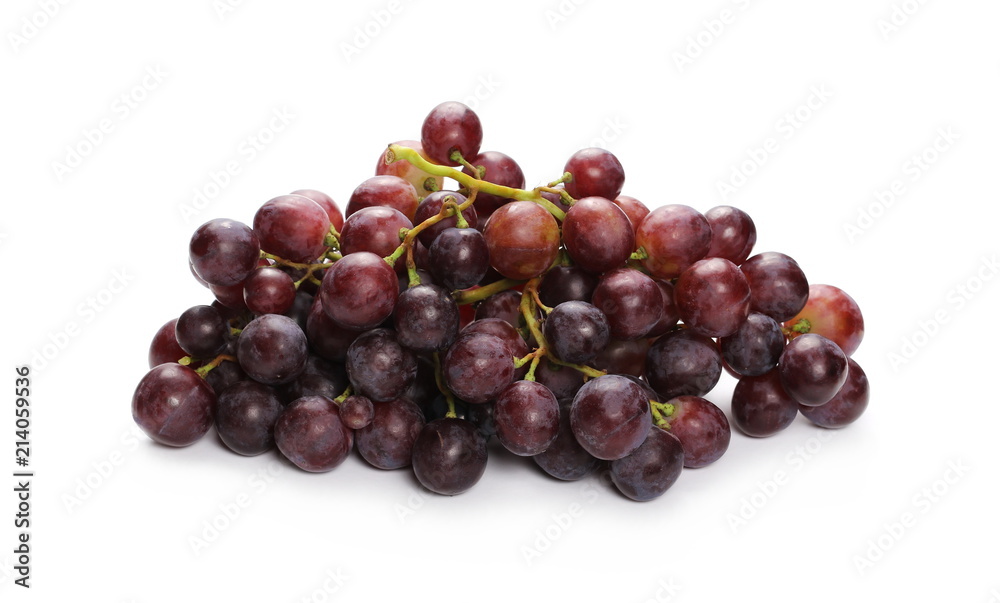 Cardinal grapes isolated on white background