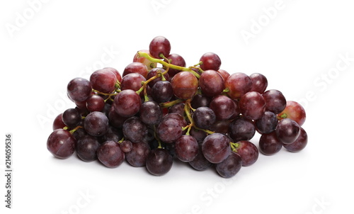 Cardinal grapes isolated on white background
