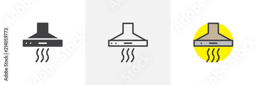 Extractor hood icon. Line, solid and filled outline colorful version, outline and filled vector sign. Symbol, logo illustration. Different style icons set. Pixel perfect vector graphics
