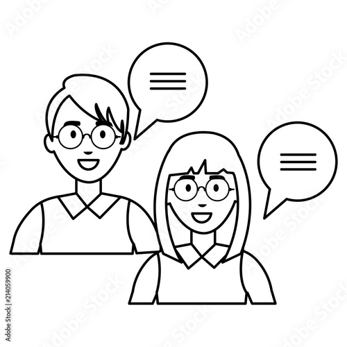 couple avatars talking icon
