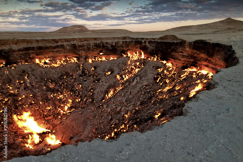 Fire crater, gas crater, 