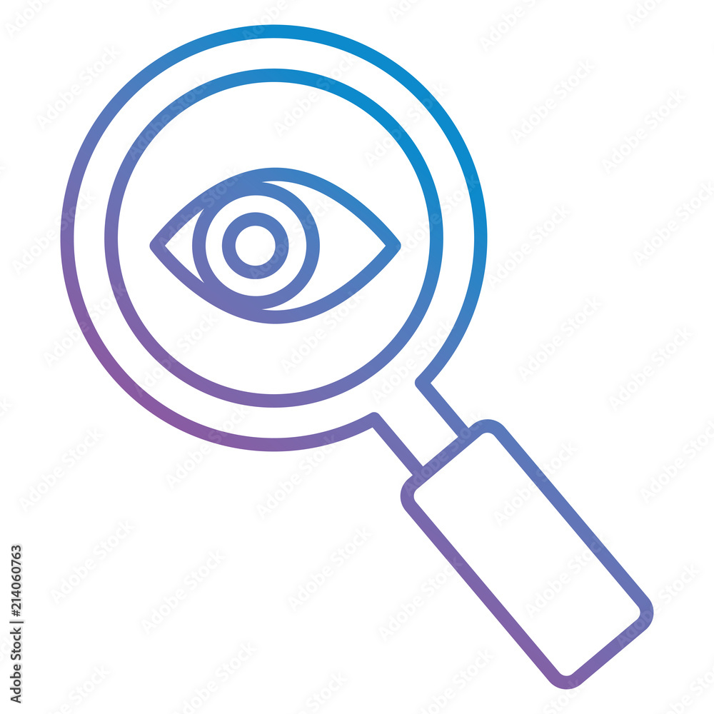 magnifying glass and eye magnifying glass and eye