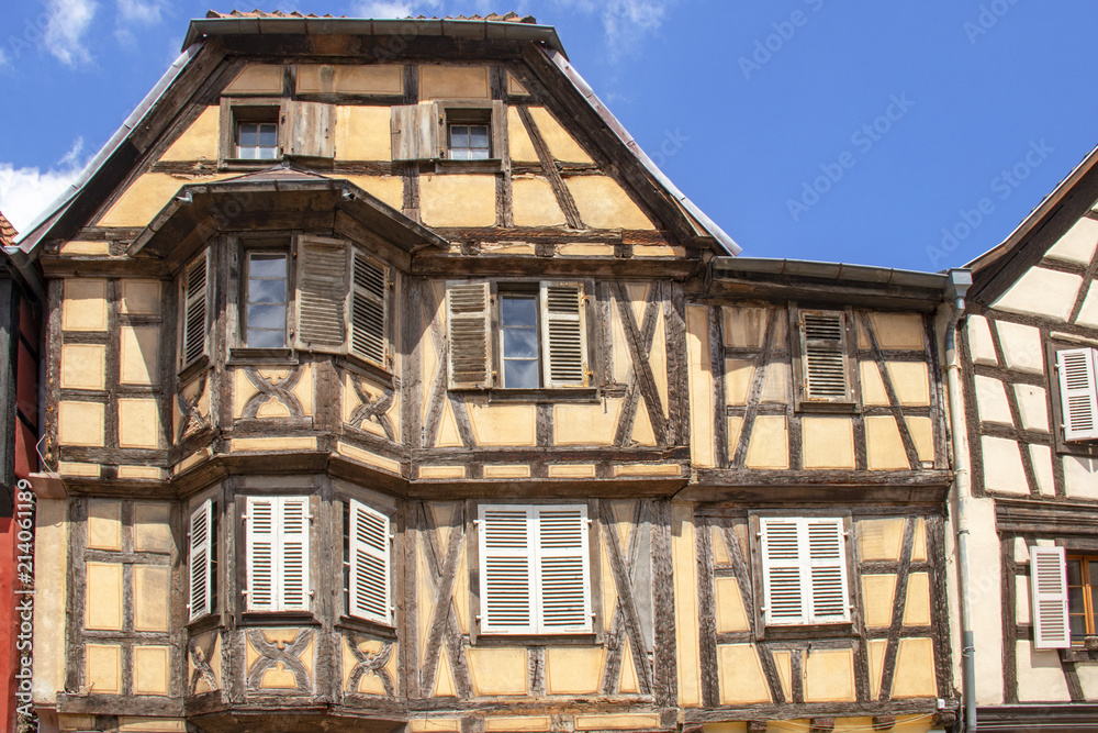 Kaysersberg. Maisons à colombages, Haut Rhin, Alsace. Grand Est